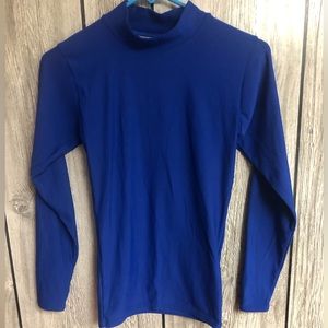GAME GEAR Men's Blue Cold Weather Athletic Compression Long Sleeve Shirt Small